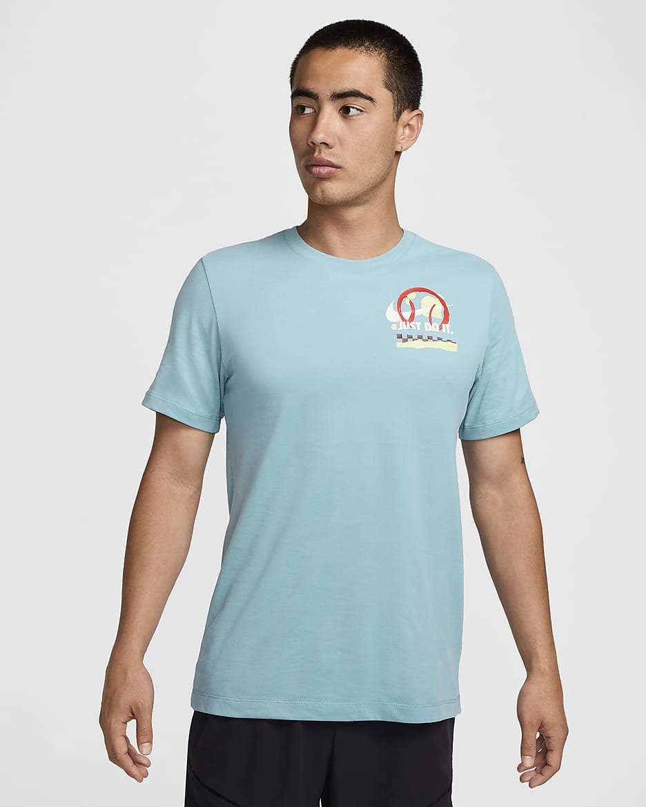 NikeCourt Men's Dri-FIT Tennis T-Shirt - Denim Turquoise