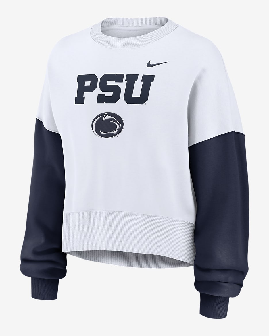 Penn State Nittany Lions Primetime Women's Nike College Pullover Crew - White