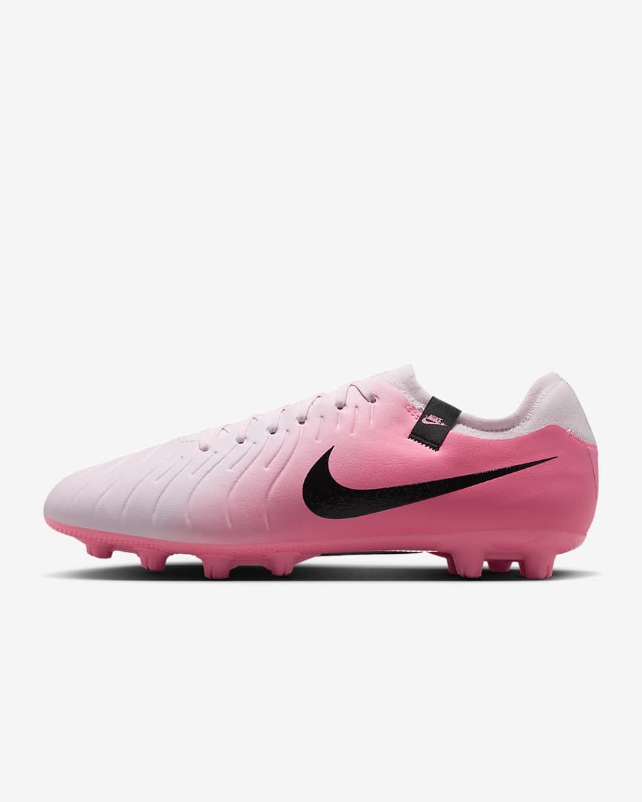 Nike Tiempo Legend 10 Pro HG Low-Top Soccer Cleats - Pink Foam/Black