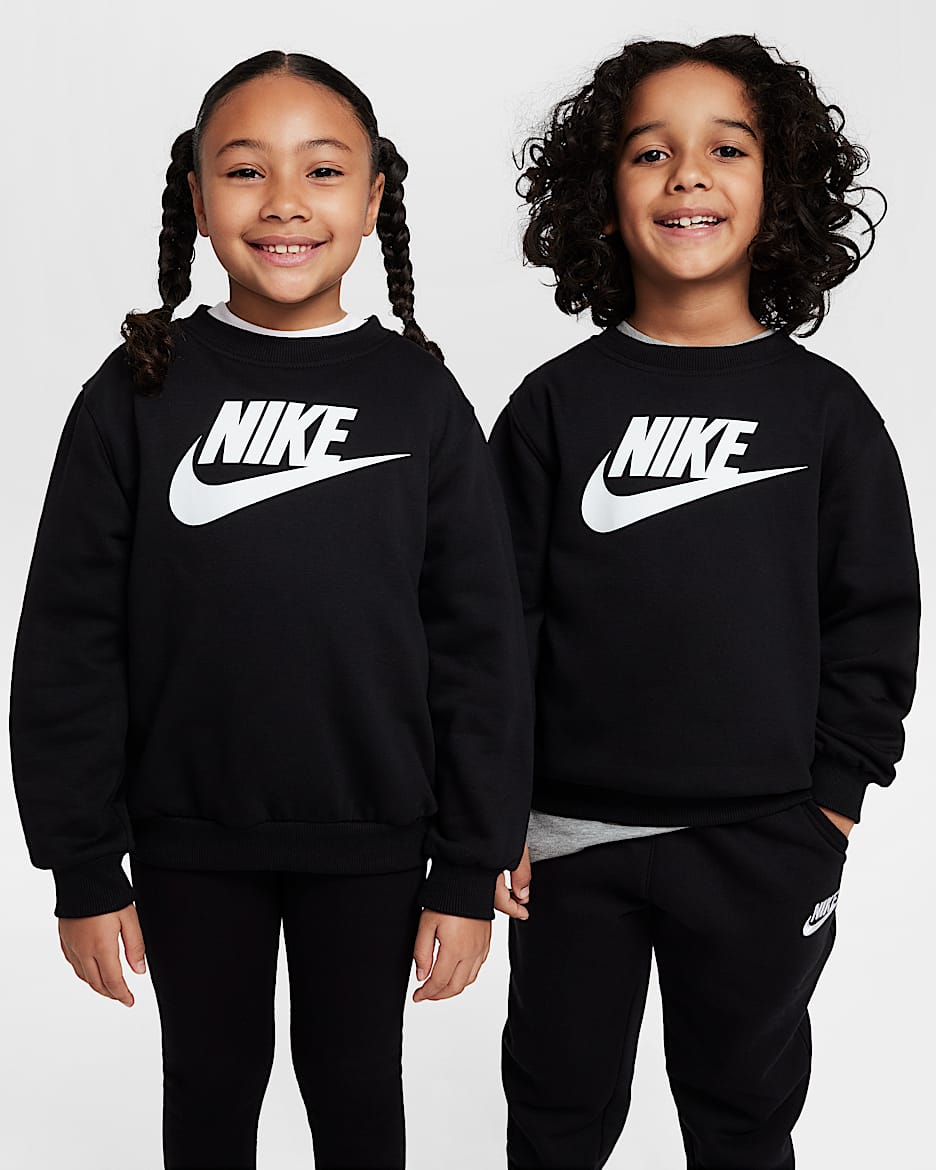 Nike Little Kids' French Terry Crew - Black