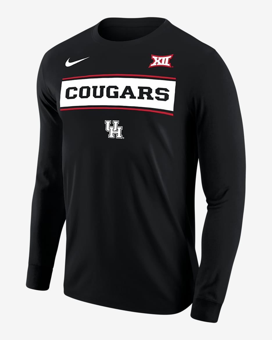 Houston Big 12 Men's Nike College Long-Sleeve T-Shirt - Black