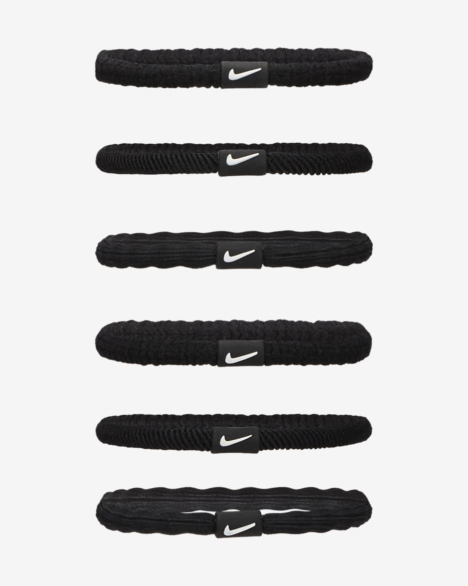 Nike Flex Hair Bands (6 Pack) - Black