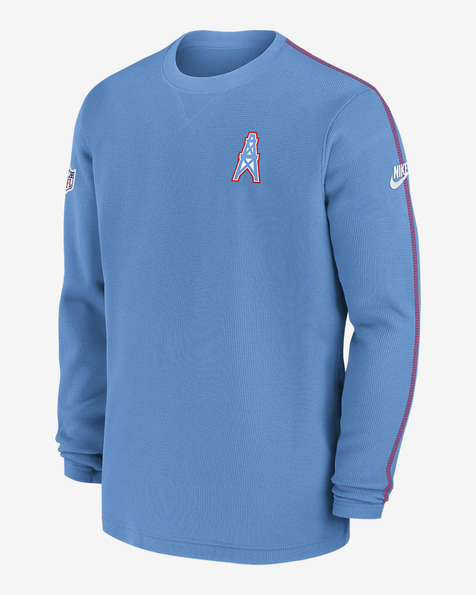 Tennessee Titans Logo Coach Men’s Nike NFL Long-Sleeve Top - Light Blue