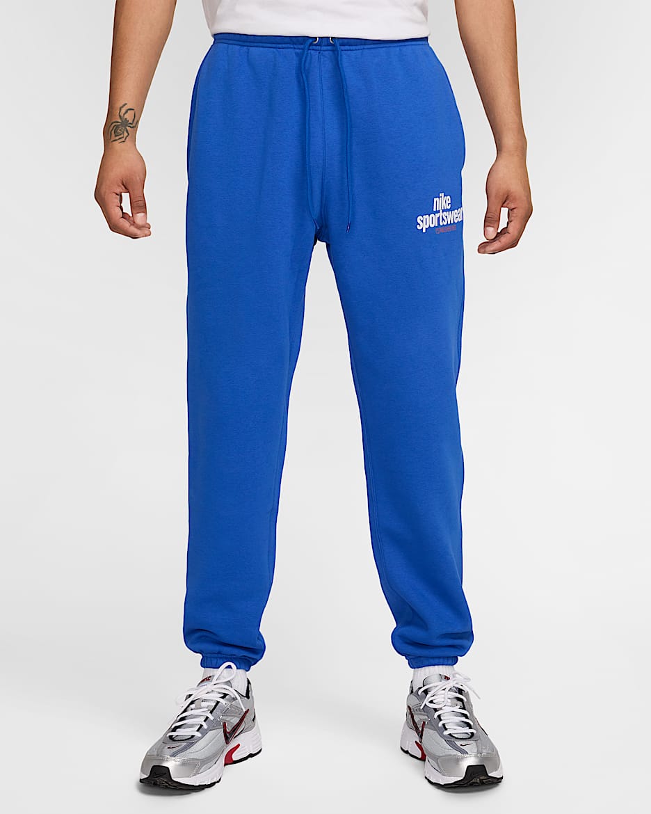 Pants de tejido Fleece para hombre Nike Club - Royal juego/Royal juego/Blanco