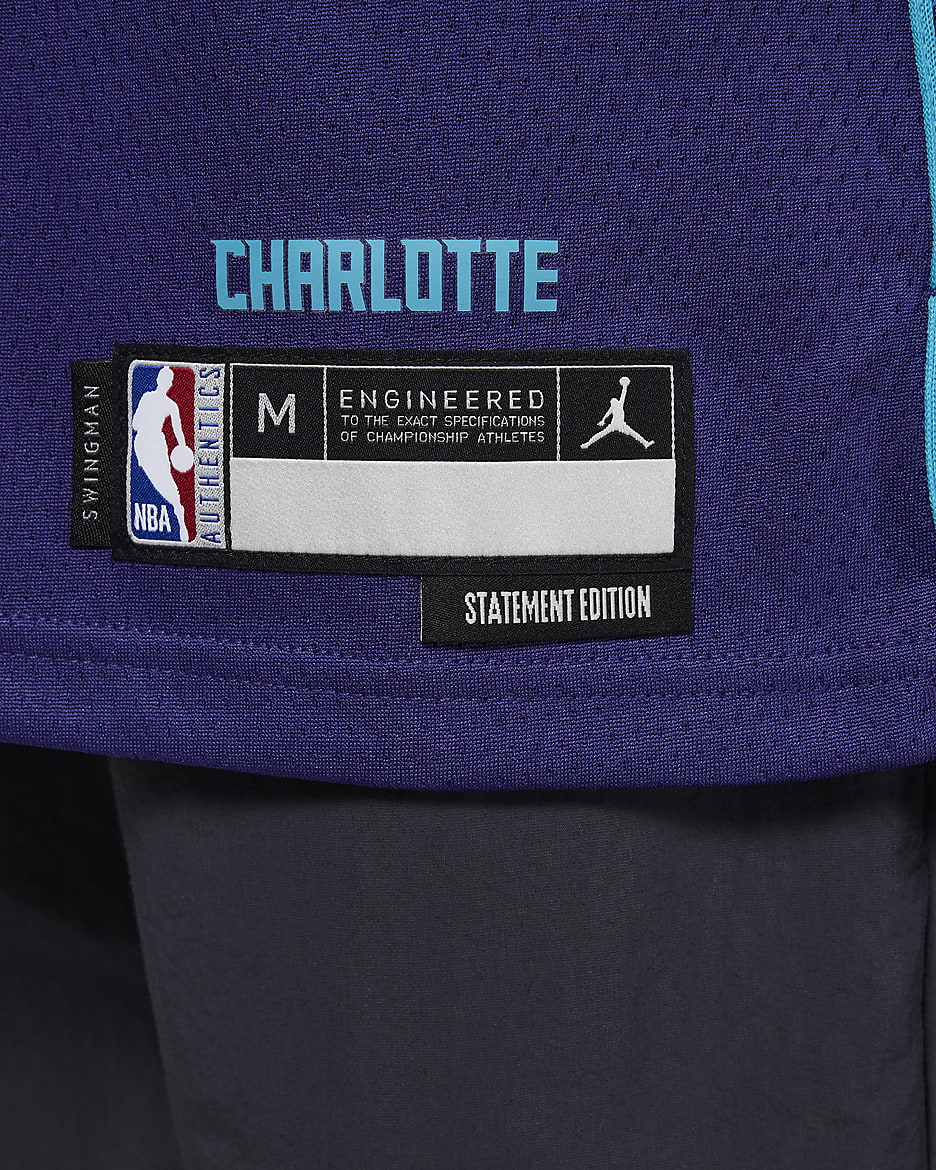 Dres Jordan Dri-FIT NBA Swingman LaMelo Ball Charlotte Hornets Statement Edition pro chlapce - New Orchid