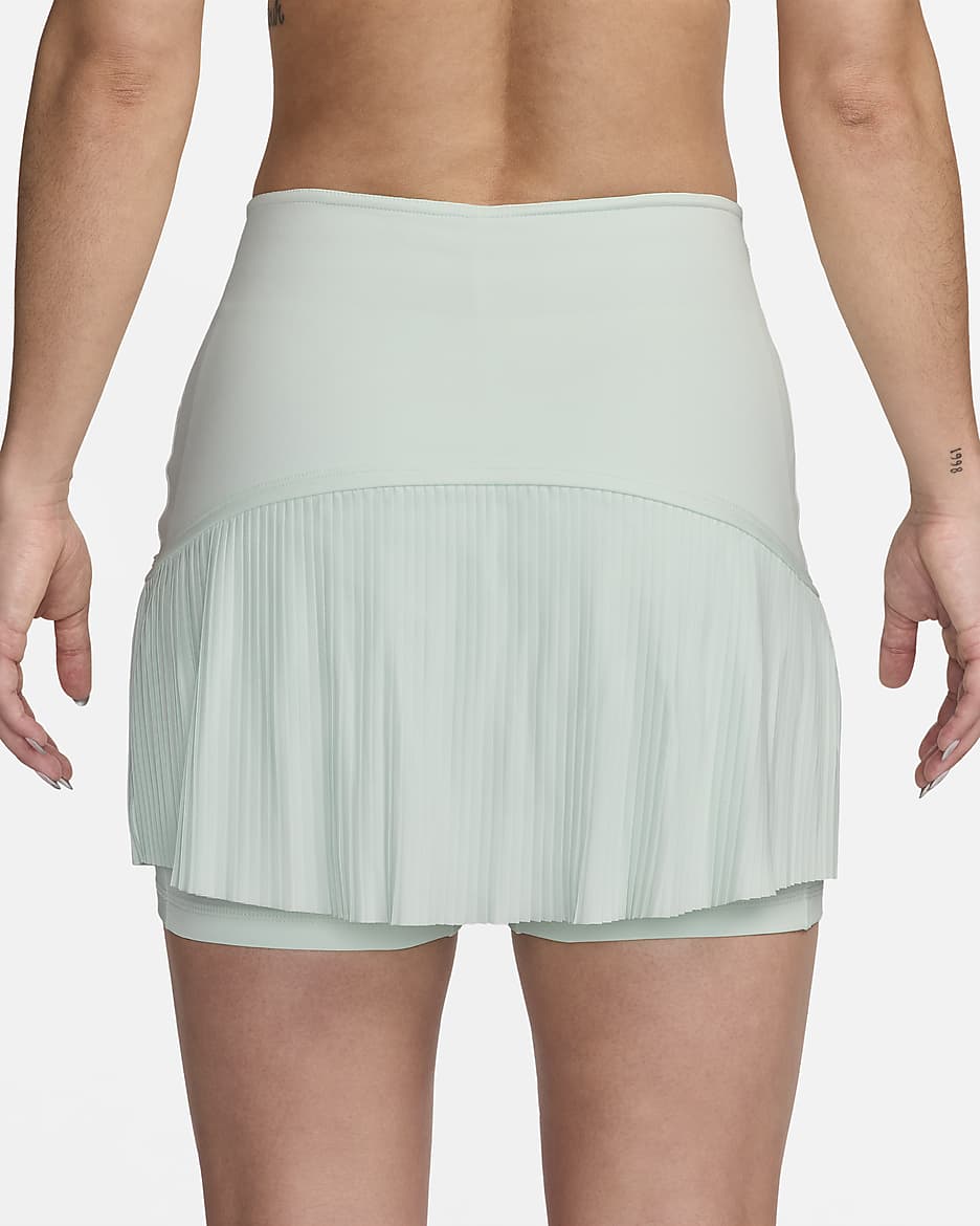 Nike Advantage Women's Dri-FIT Tennis Skirt - Barely Green/Barely Green/Black