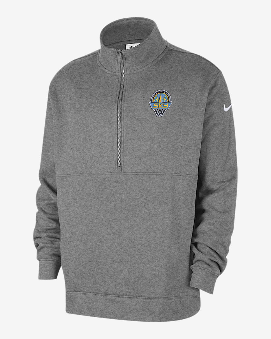Chicago Sky Club Men's Nike WNBA Half-Zip Top - Dark Grey Heather