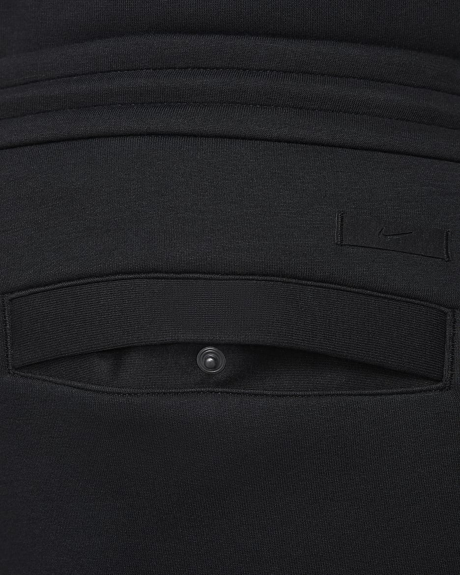 Pantalon de survêtement ample à ourlet ouvert Nike Sportswear Tech Fleece Reimagined pour homme - Noir/Noir