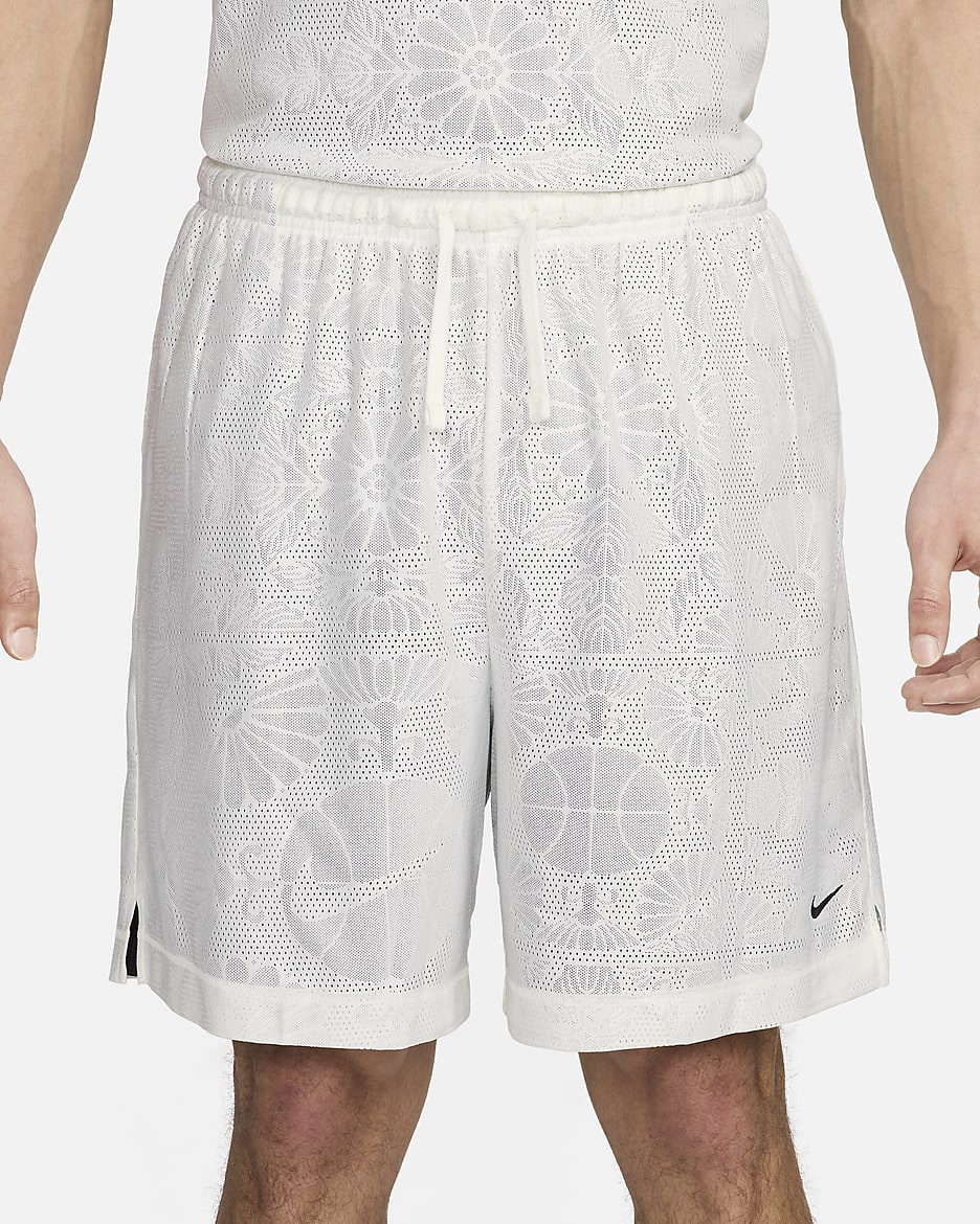 Nike Standard Issue wendbare Dri-FIT-Basketballshorts für Herren (ca. 15 cm) - Sail/Schwarz/Schwarz