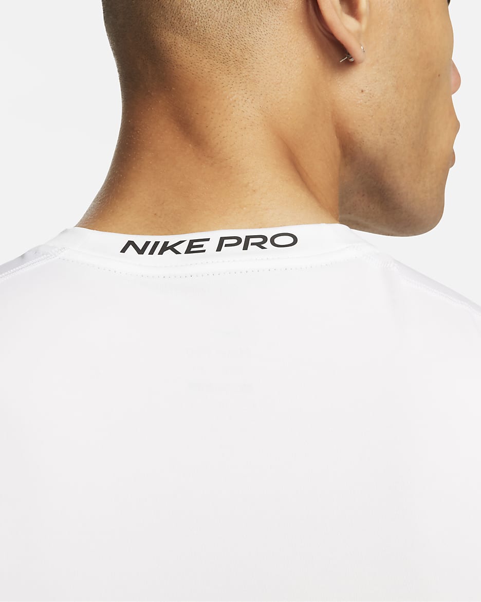 Haut de fitness ajusté sans manches Dri-FIT Nike Pro pour homme - Blanc/Noir