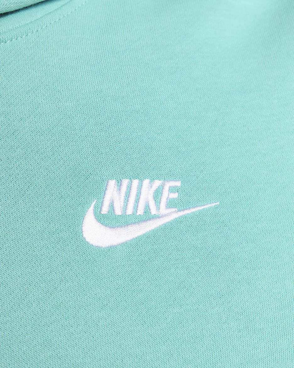 Sudadera con gorro sin cierre para mujer Nike Sportswear Club Fleece - Escarcha verde/Blanco