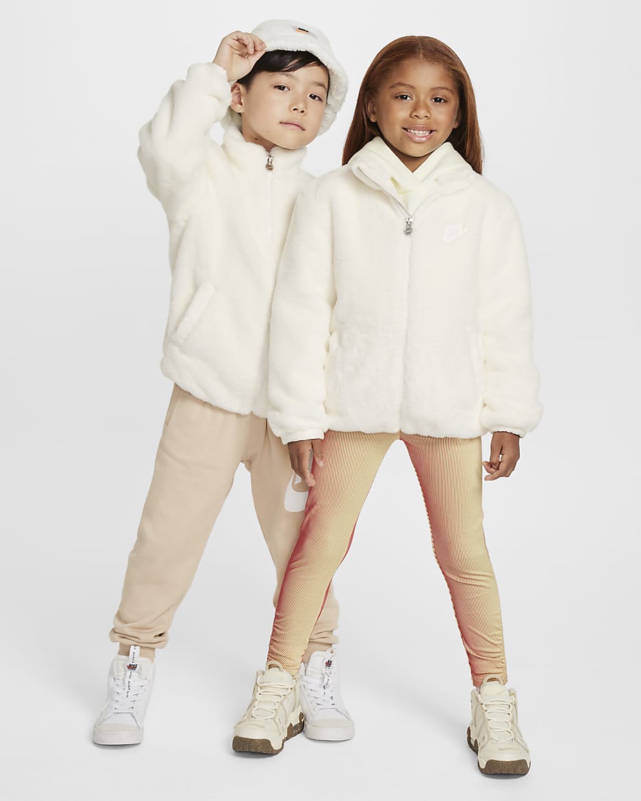 Nike Little Kids' Faux Fur Jacket - Sail