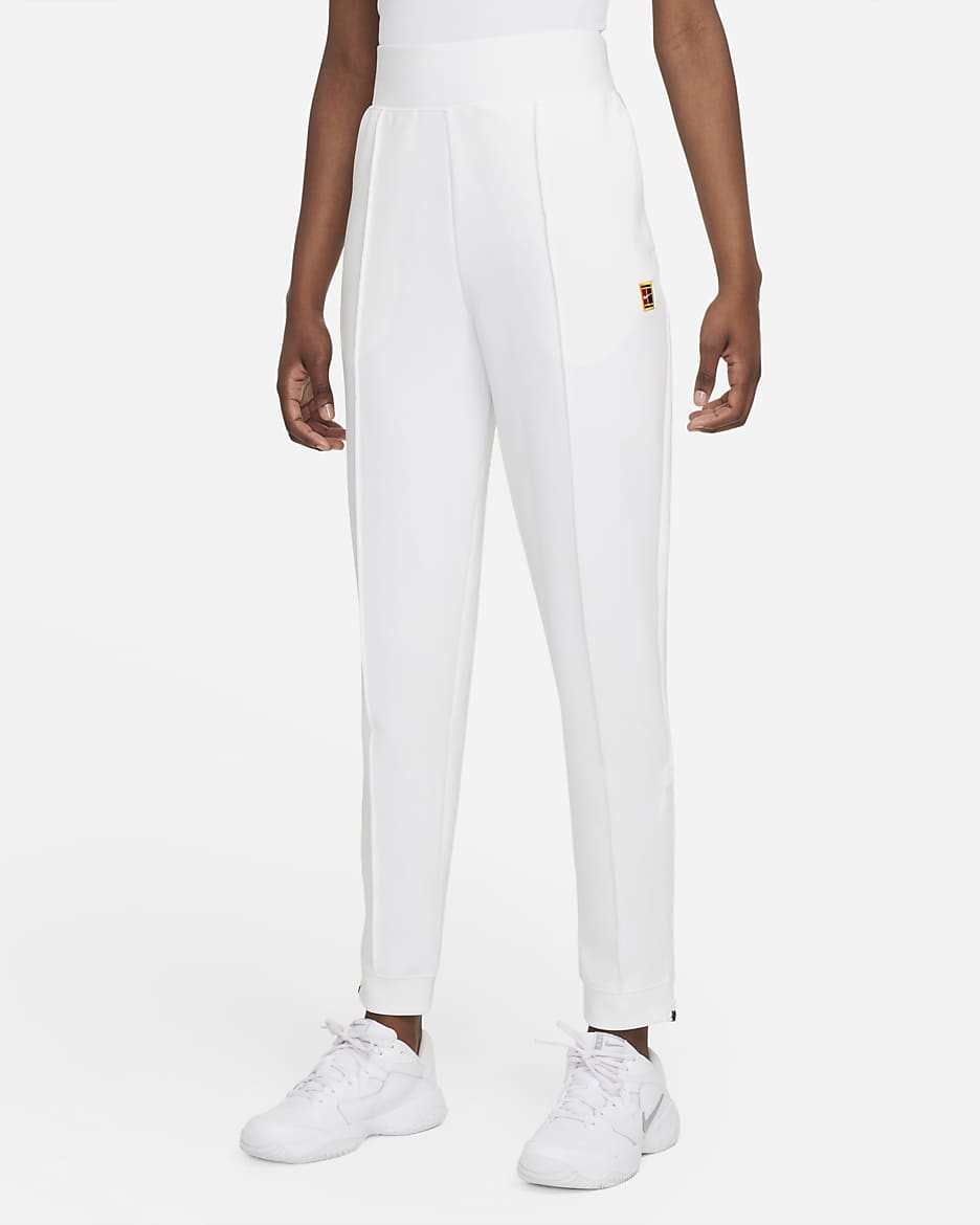 NikeCourt Dri-FIT Women's Knit Tennis Trousers - White