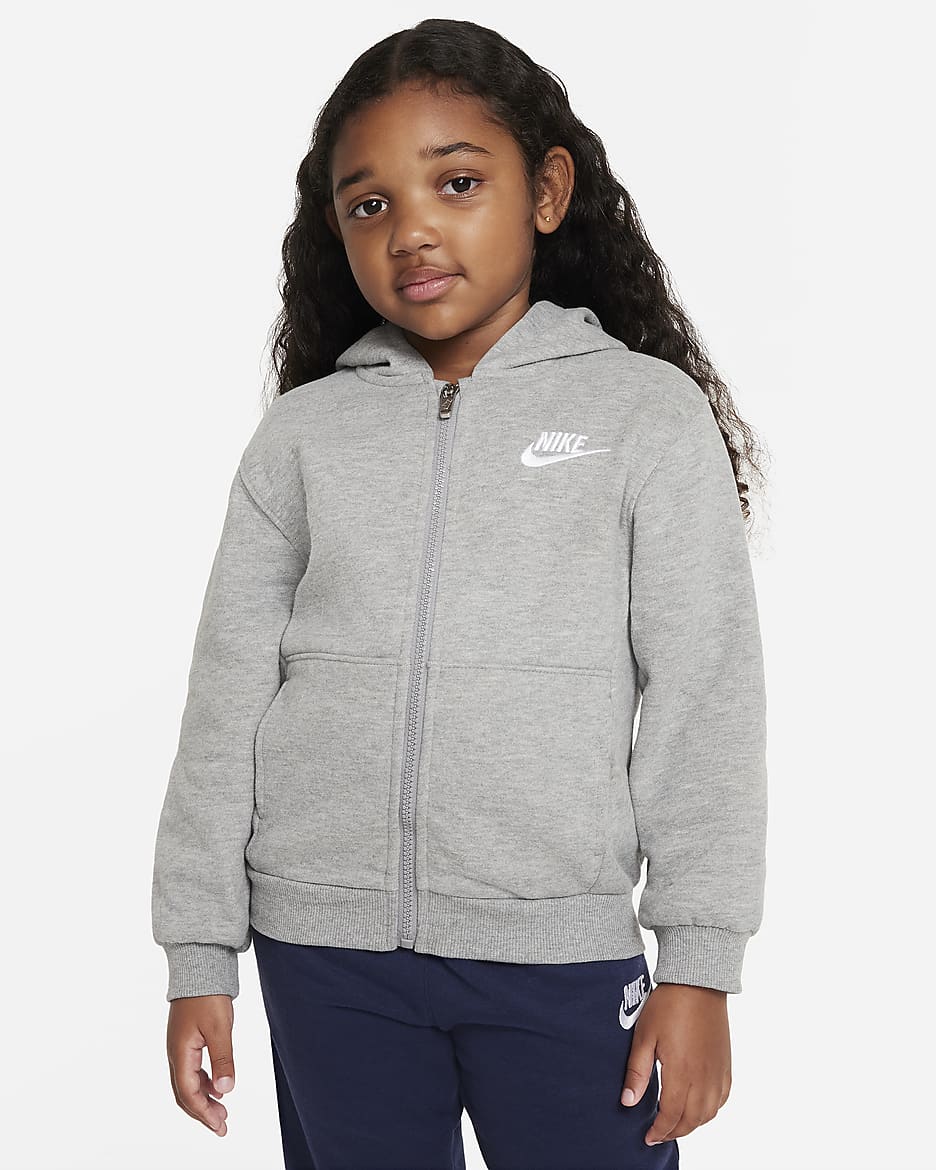 Nike Sportswear Club Fleece Little Kids' Pullover Hoodie - Grey