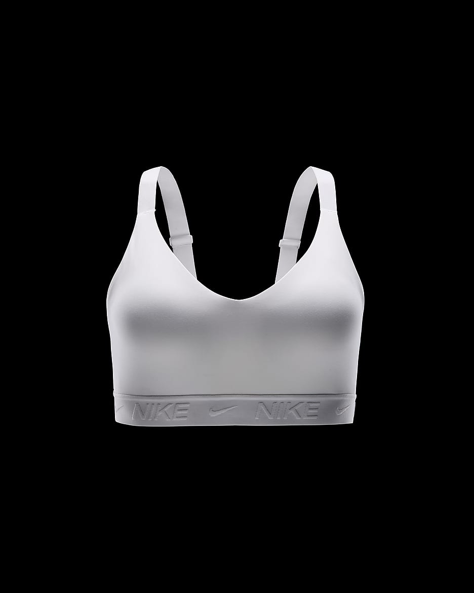 Nike Indy Medium Support Women's Padded Adjustable Sports Bra - White/Stone Mauve