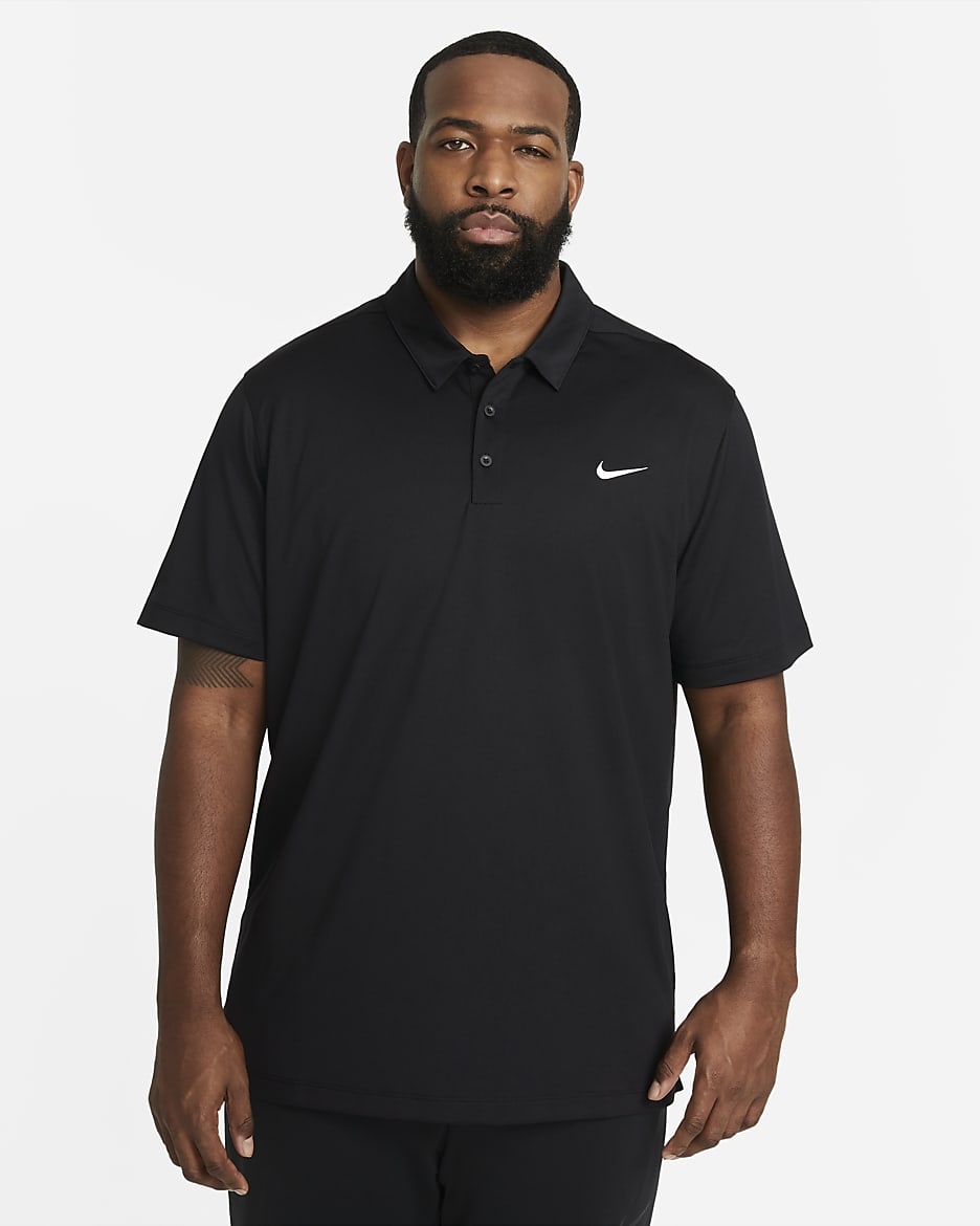 Nike Men's Football Polo - Black/Black/White