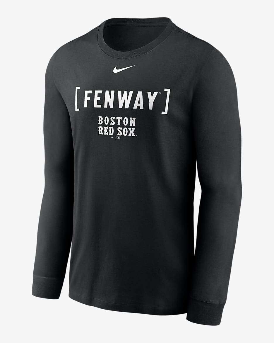 Boston Red Sox Fashion Men's Nike MLB Long-Sleeve T-Shirt - Black