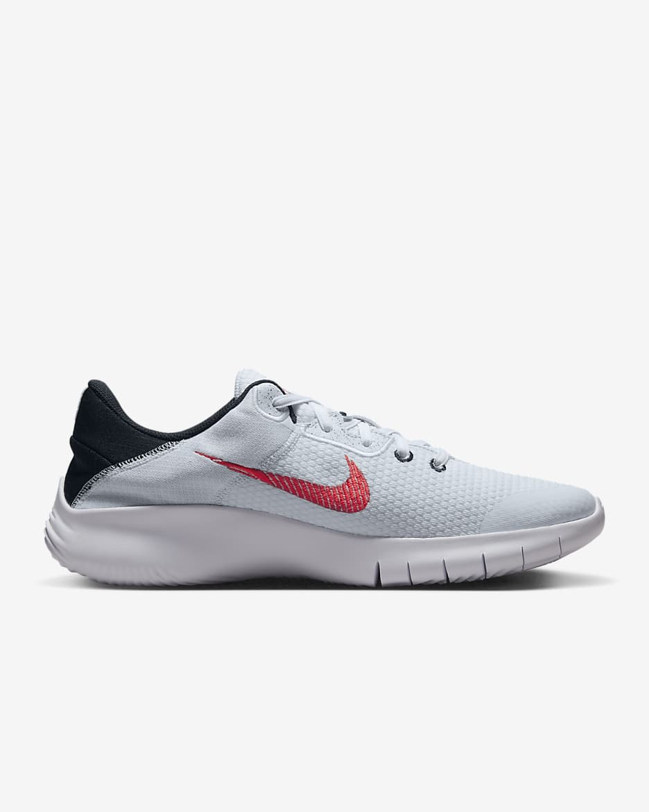 Nike Flex Experience Run 11 Men's Road Running Shoes - Football Grey/Black/White/Bright Crimson