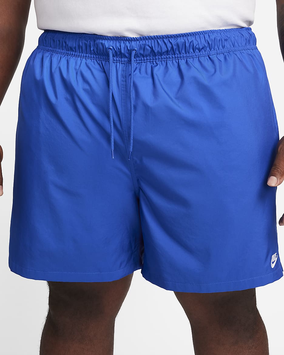 Nike Club Men's Woven Flow Shorts - Game Royal/White