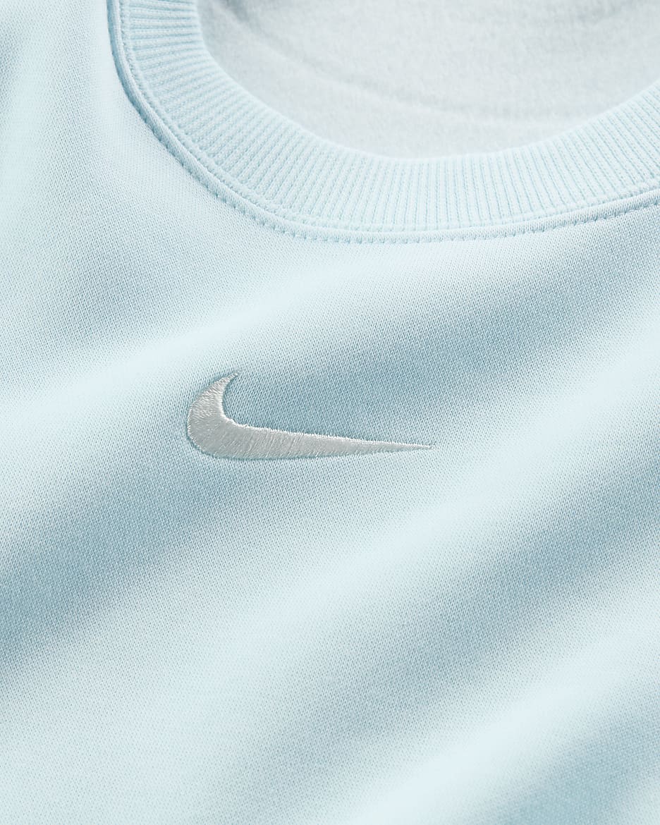 Nike Sportswear Phoenix Fleece Damen-Sweatshirt mit Rundhalsausschnitt - Glacier Blue/Sail