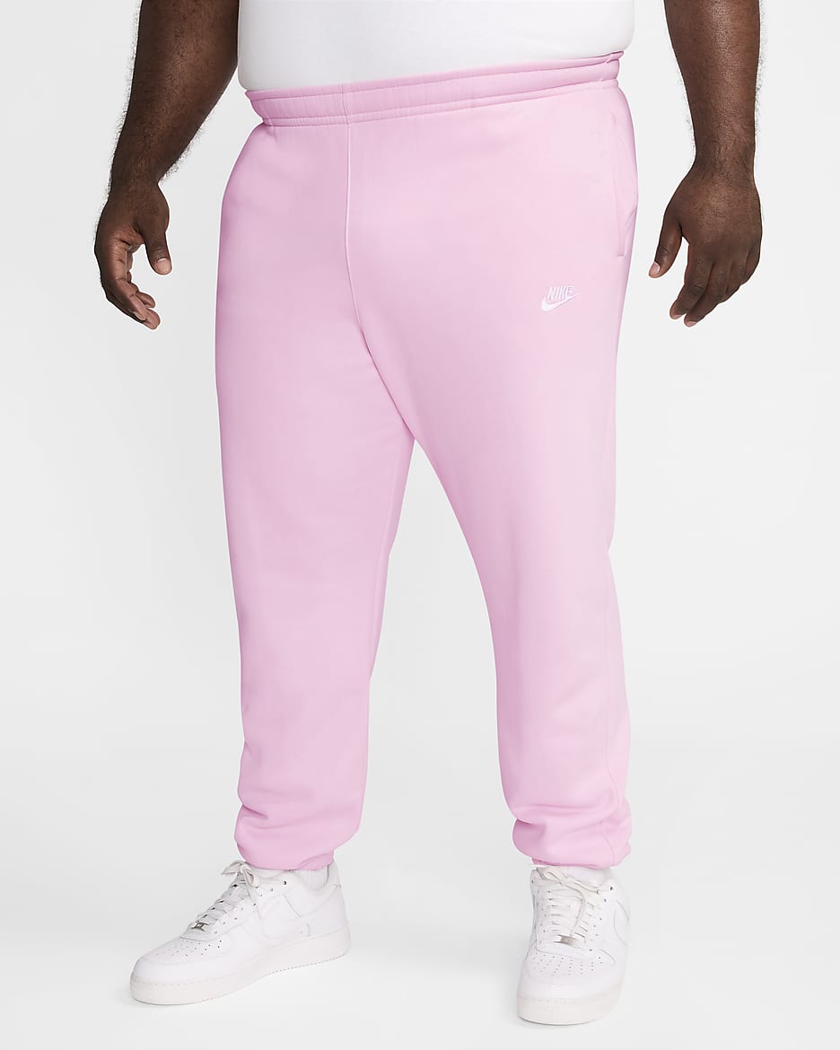 Nike Sportswear Club Fleece Men's Trousers - Pink Foam/Pink Foam/White