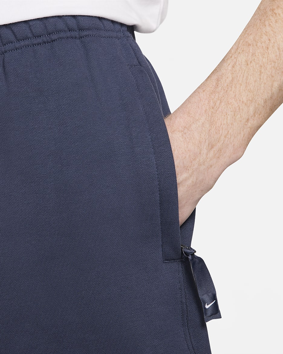 Shorts in fleece Nike Solo Swoosh – Uomo - Thunder Blue/Bianco