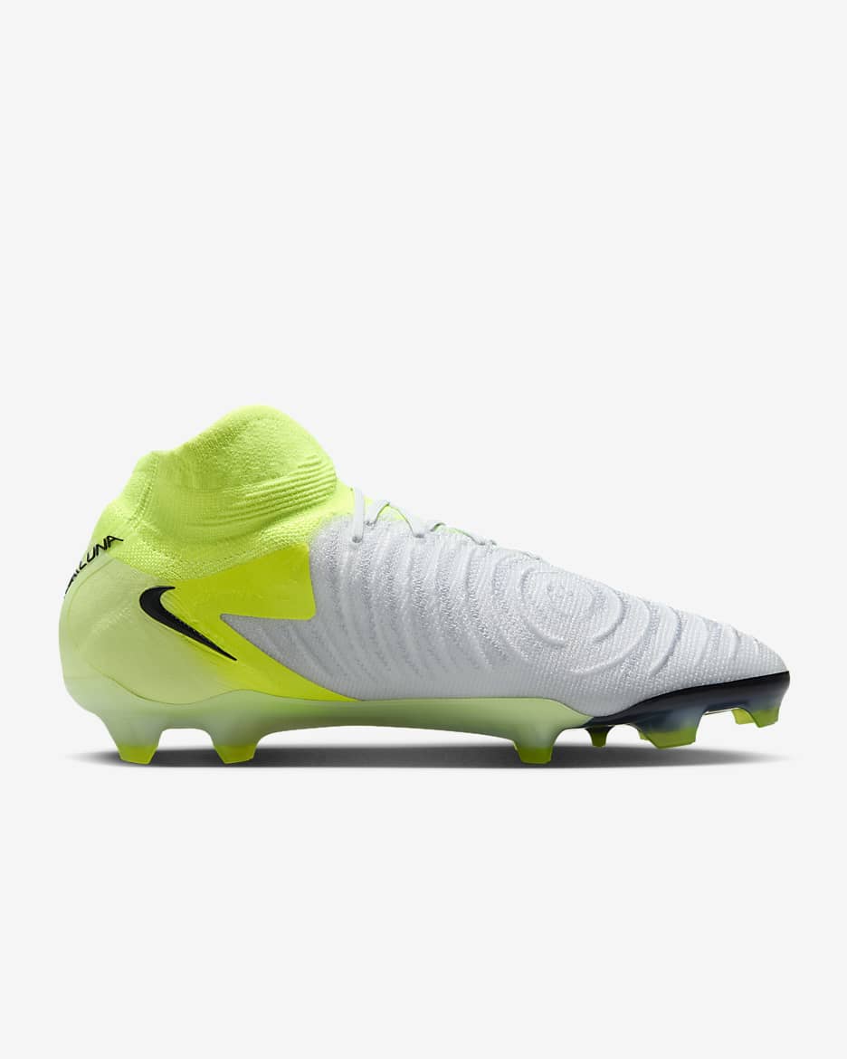 Nike Phantom Luna 2 Elite FG High-Top Football Boot - Metallic Silver/Volt/Black