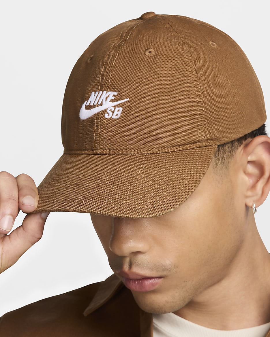 Nike SB Club Unstructured Skate Cap - Light British Tan/White