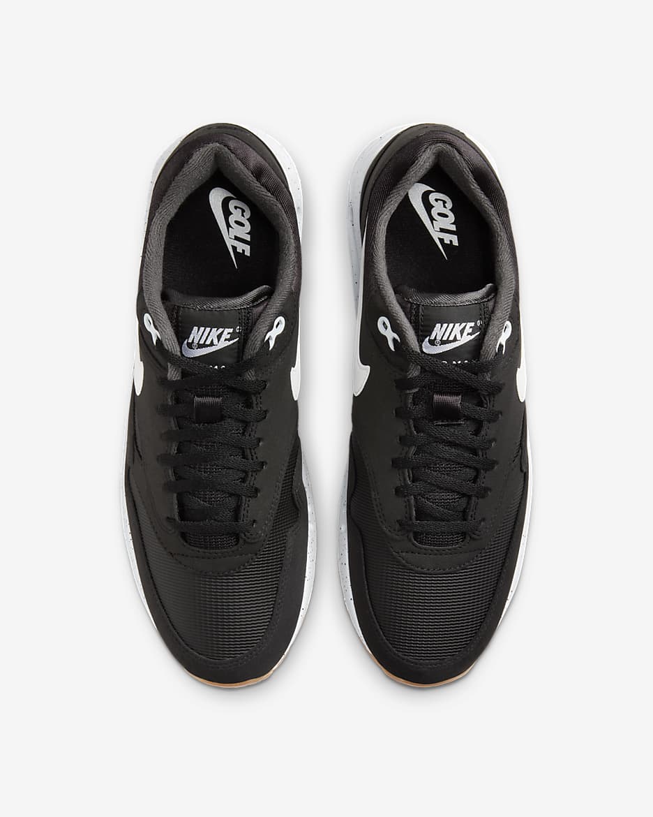 Chaussure de golf Nike Air Max 1 '86 OG G pour homme - Noir/Anthracite/Gum Medium Brown/Blanc