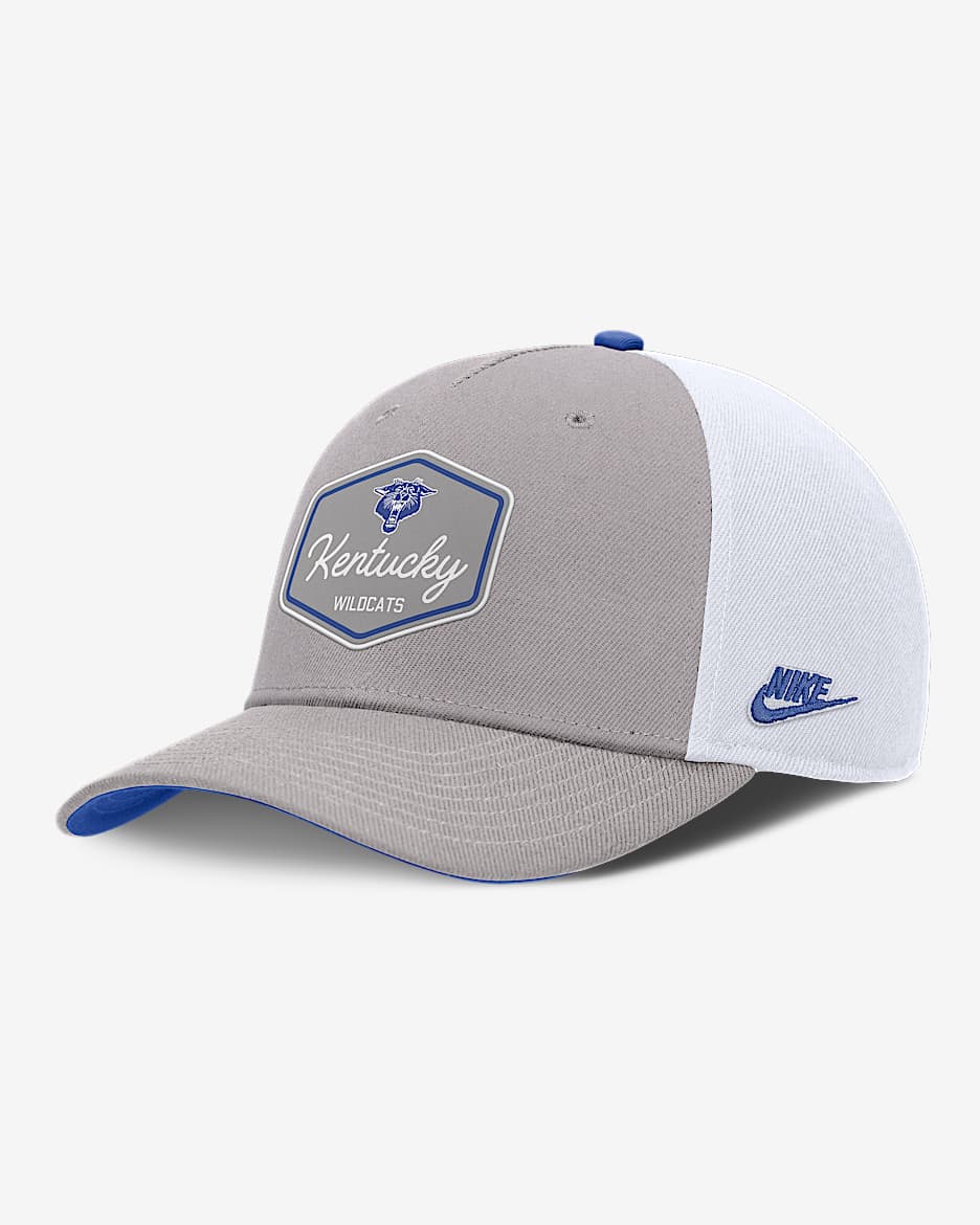 Gorra universitaria Nike ajustable para hombre Kentucky Legacy Rise - Gris