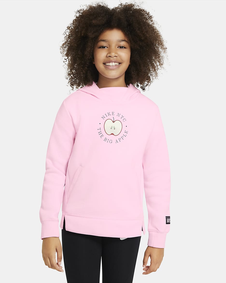Nike Sportswear Big Kids' (Girls') Pullover Hoodie - Pink Foam