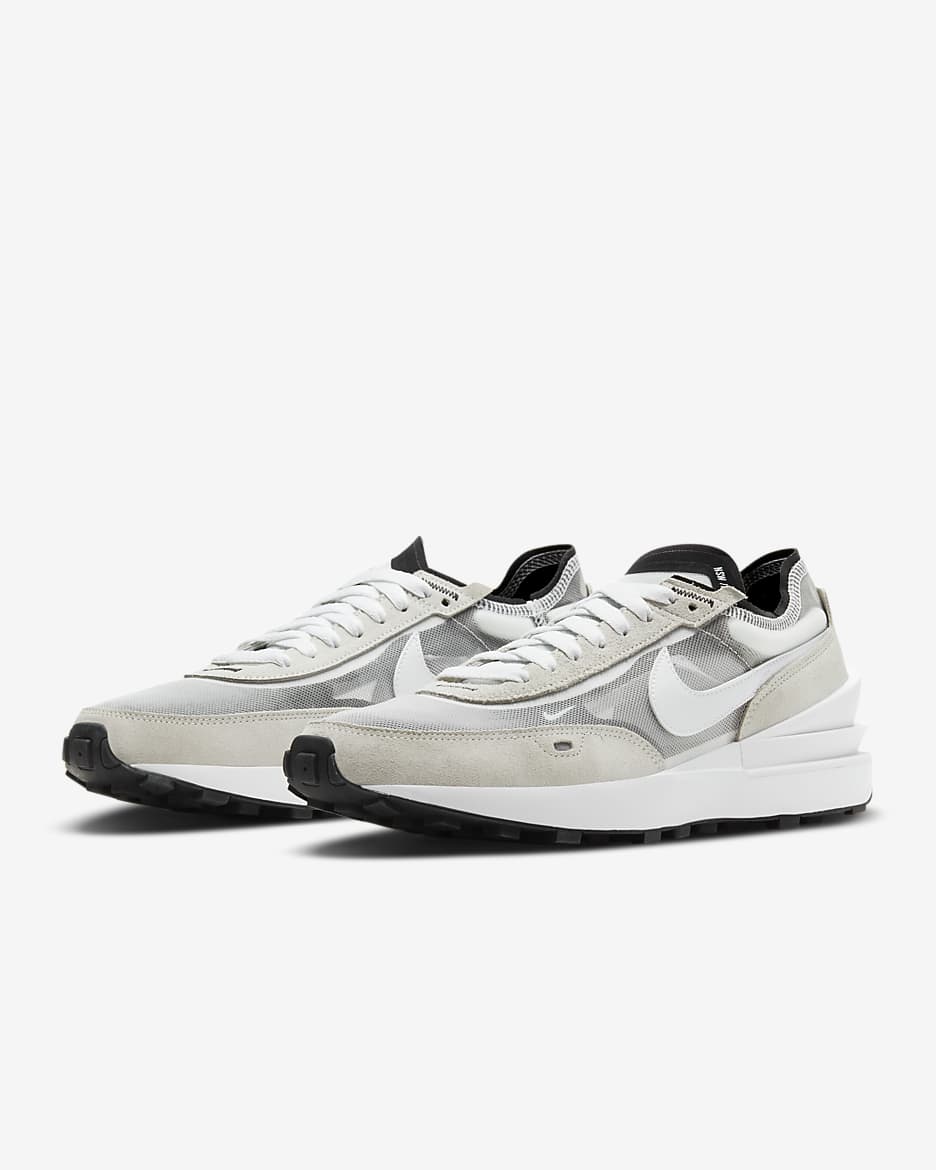 Nike Waffle One Men's Shoes - Summit White/Black/Orange/White