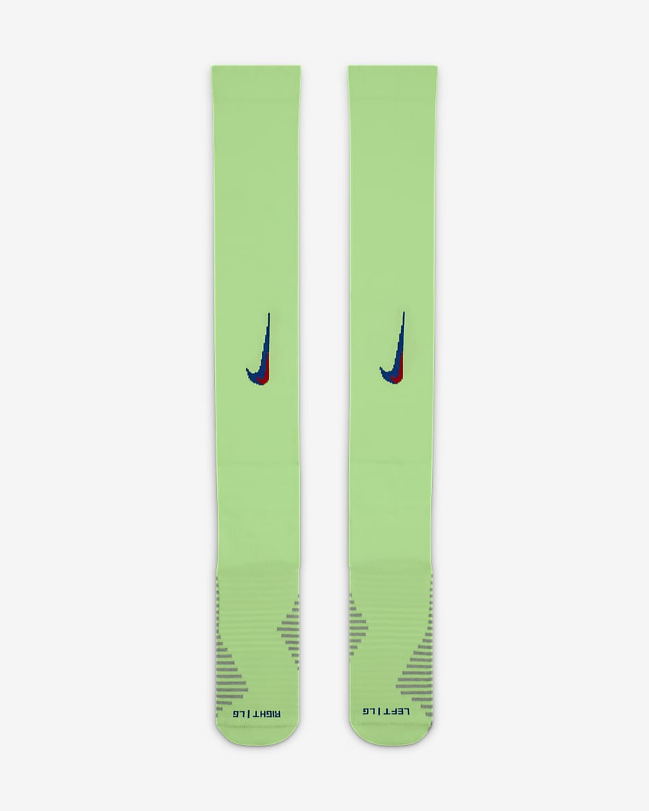 3e chaussettes montantes Nike Football FC Barcelone 2024/25 Strike - Lime Blast/University Red/Old Royal