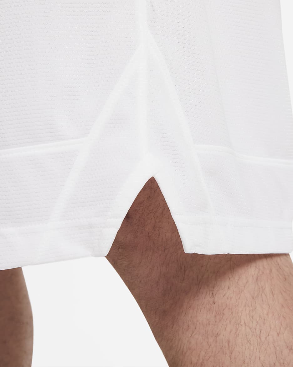 Shorts de básquetbol para hombre Nike Dri-FIT Icon - Blanco/Blanco/Negro