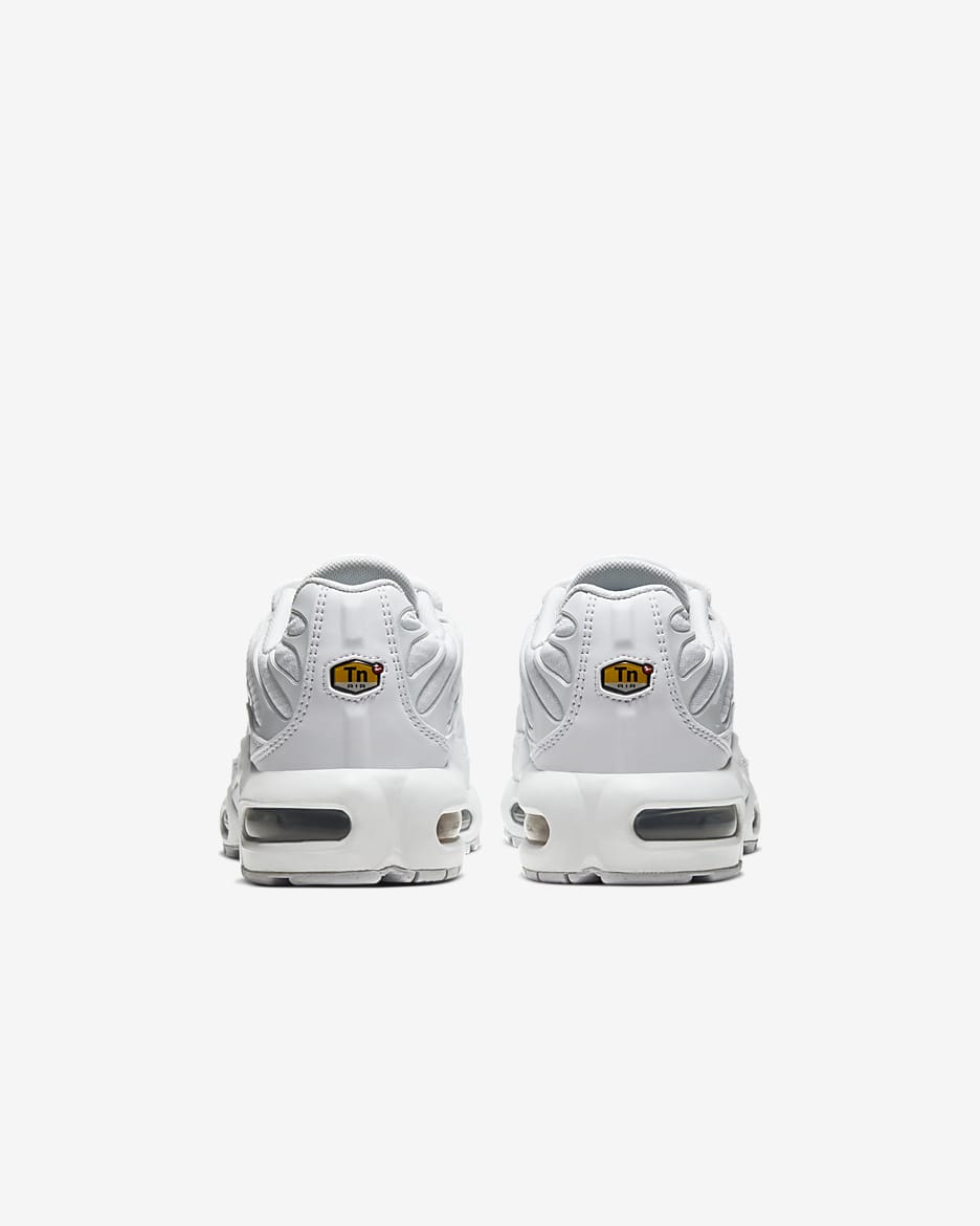 Nike Air Max Plus Older Kids' Shoe - White/Metallic Silver/White