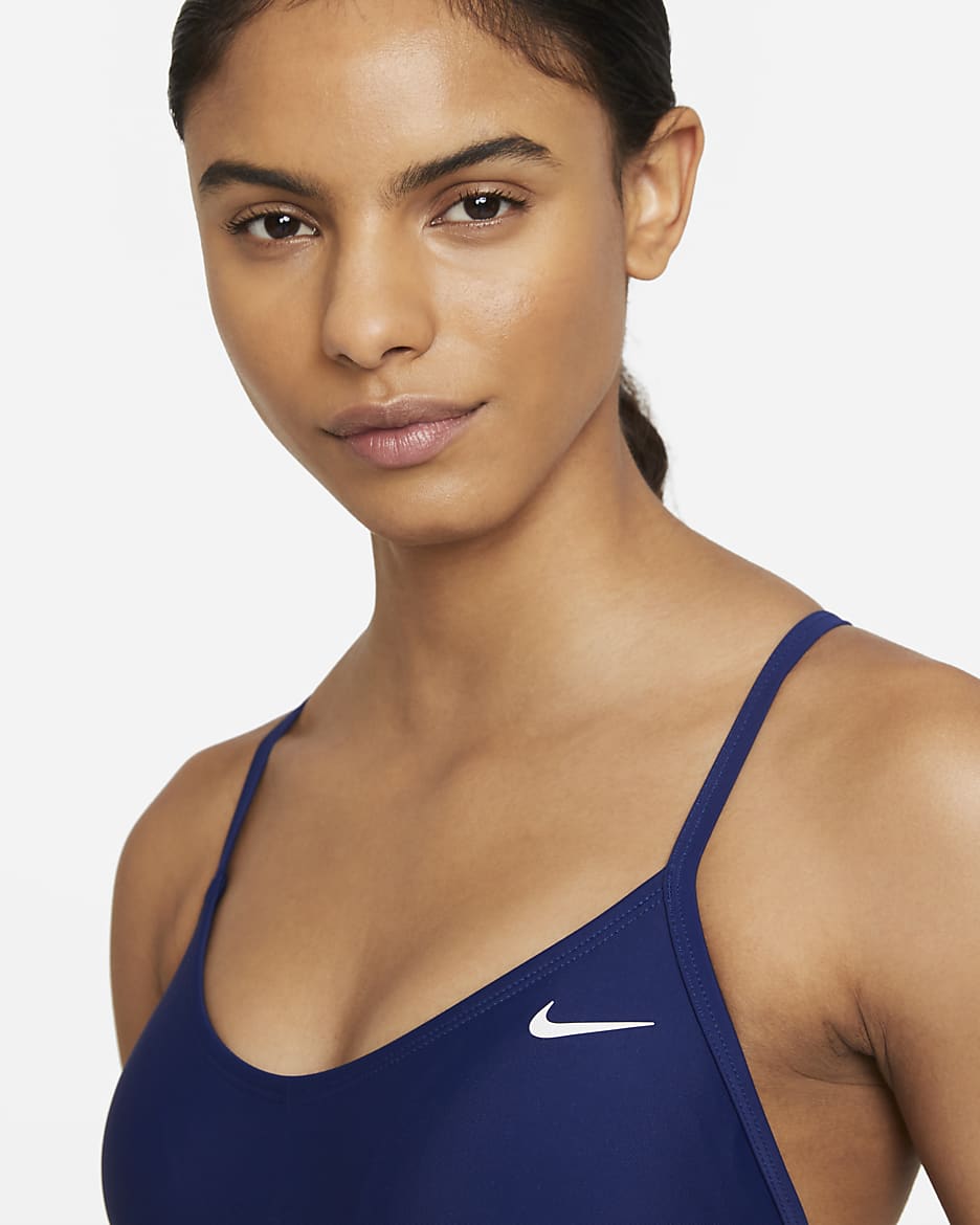 Nike Solid Women's Tri-Back Bikini Top - Blue Void