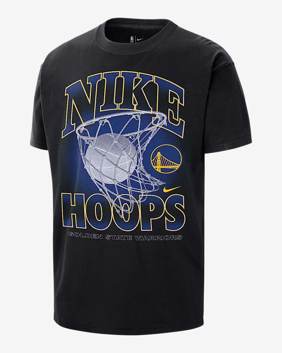 Playera Nike de la NBA Max90 para hombre Golden State Warriors Courtside - Negro