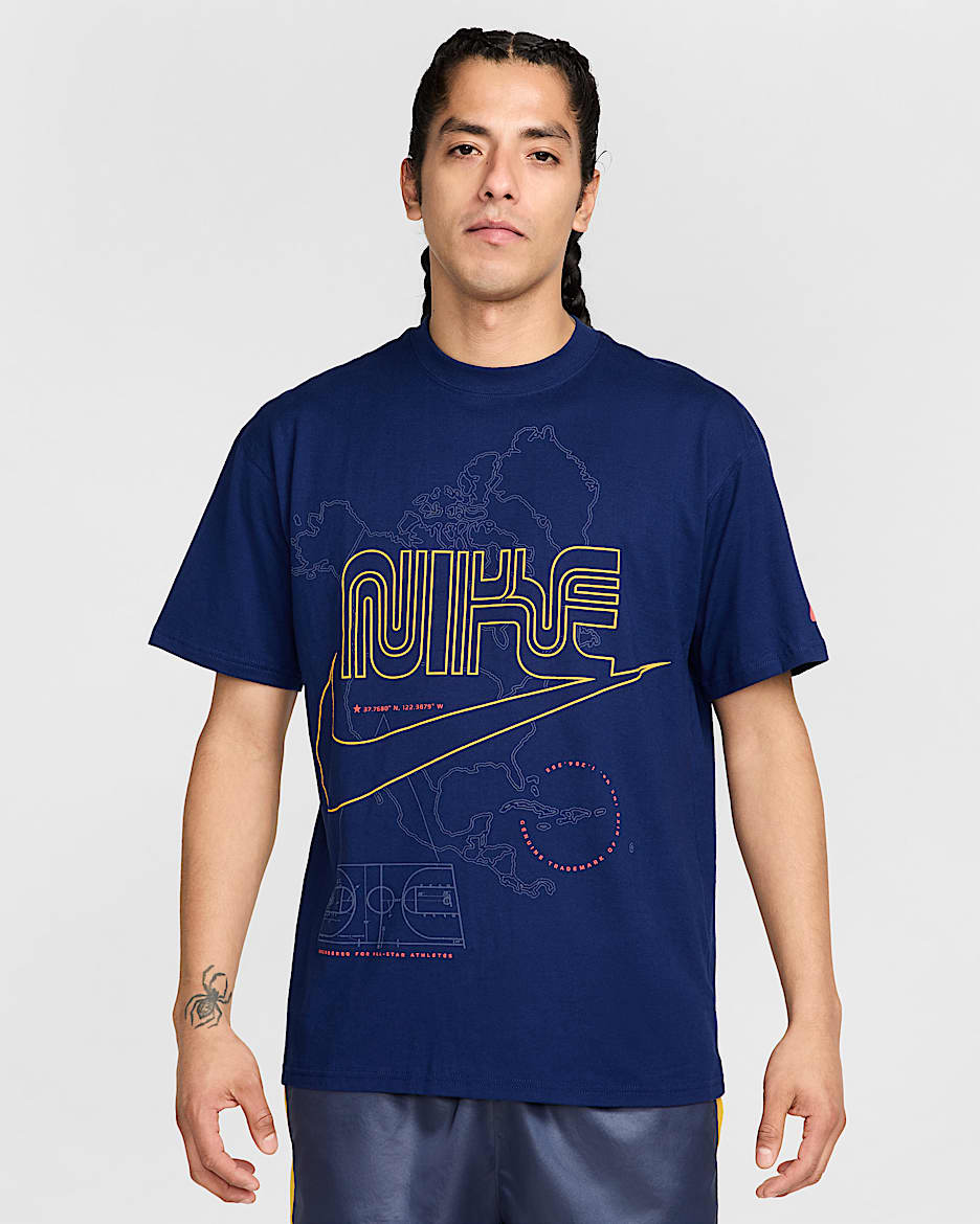 Playera Max90 para hombre Nike Sportswear - Azul vacío/Oro universitario/Carmesí claro