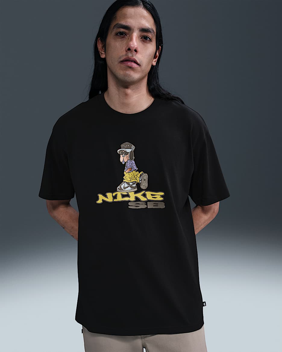 Playera de skateboarding Max90 Nike SB  - Negro