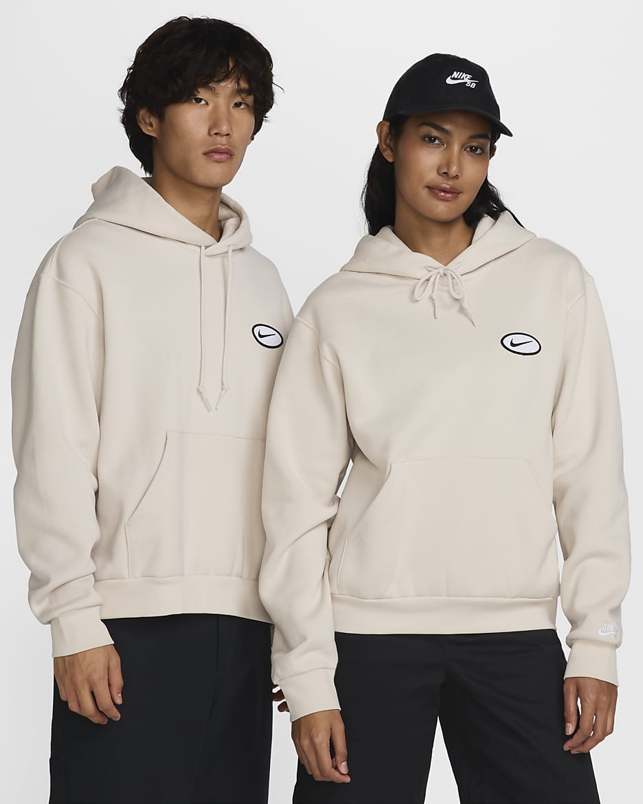 Sudadera con gorro de skateboarding de tejido Fleece Nike SB - Marrón verdoso claro