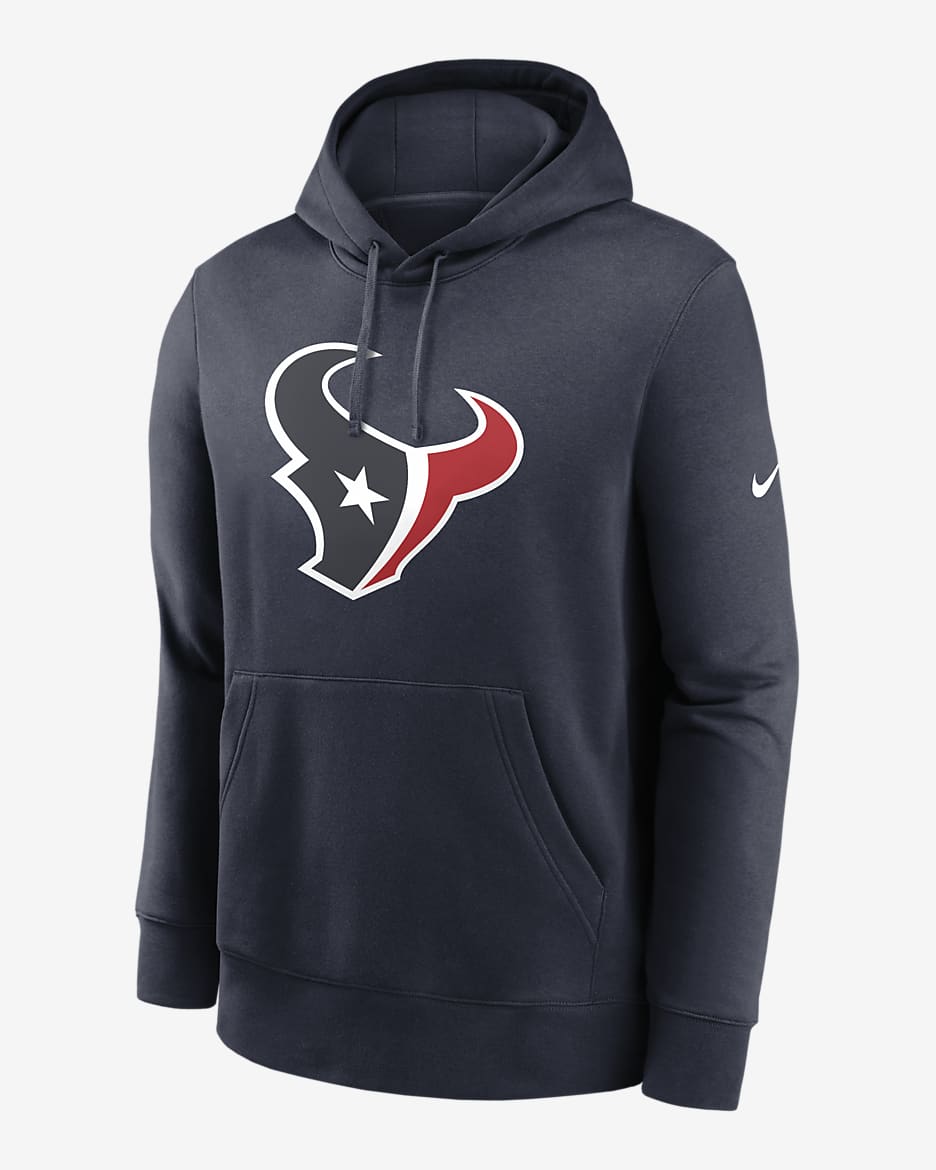Houston Texans Club Logo Men's Nike NFL Pullover Hoodie - Black