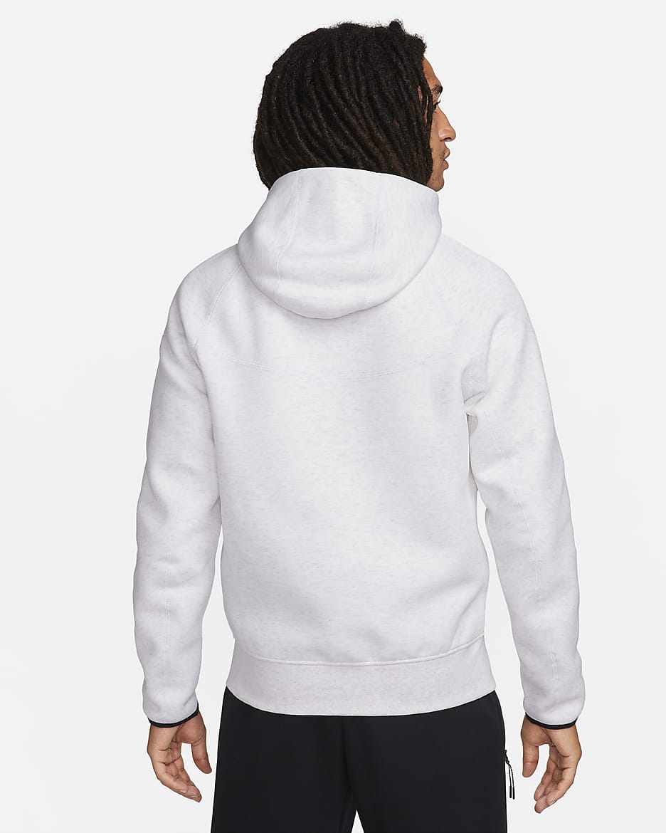 Męska bluza z kapturem i zamkiem na całej długości Nike Sportswear Tech Fleece Windrunner - Birch Heather/Czerń