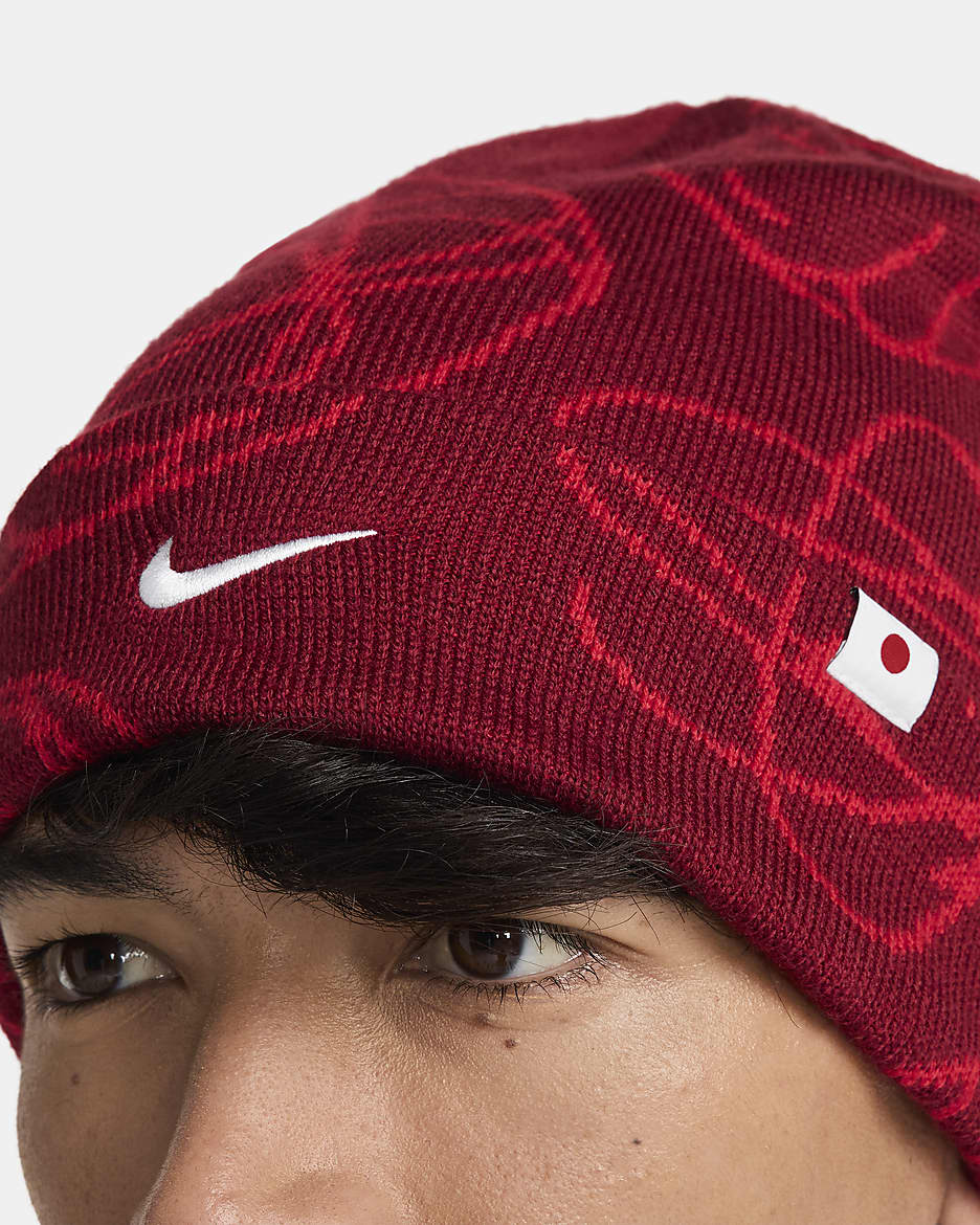 Japan Peak Nike Breaking Beanie - Team Red/White