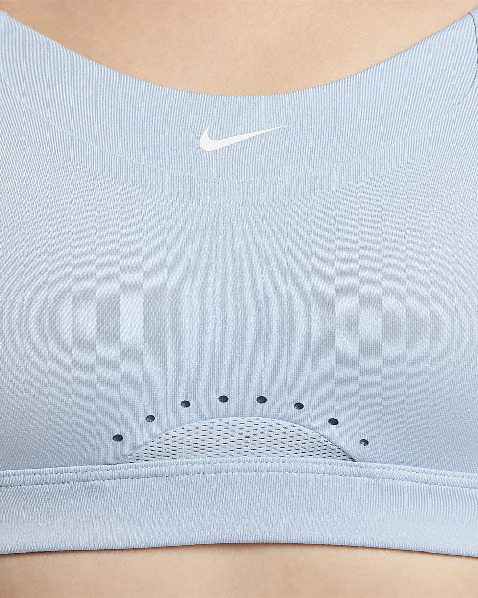 Nike Alpha Women's High-Support Padded Sports Bra - Light Armoury Blue/White