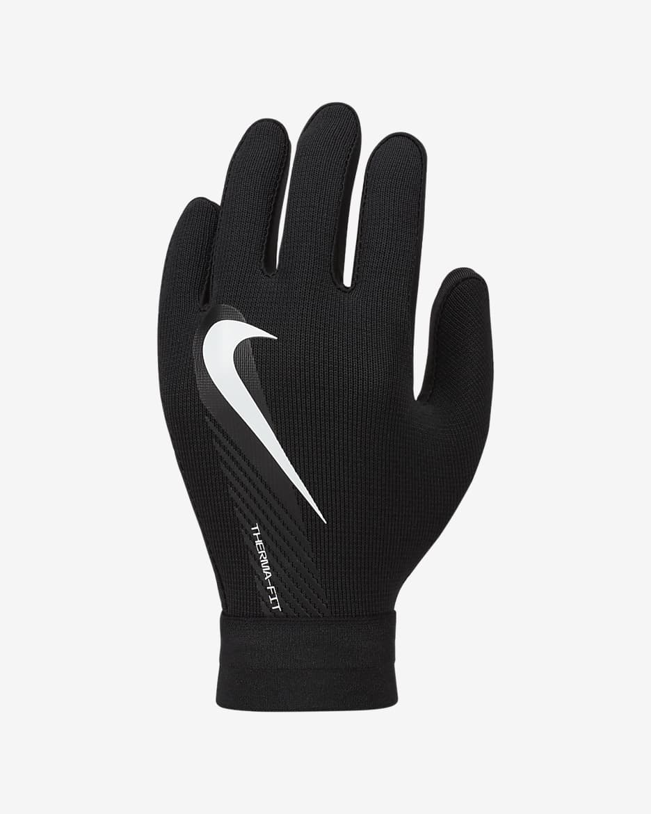 Nike Therma-FIT Academy Kids' Football Gloves - Black/Black/White