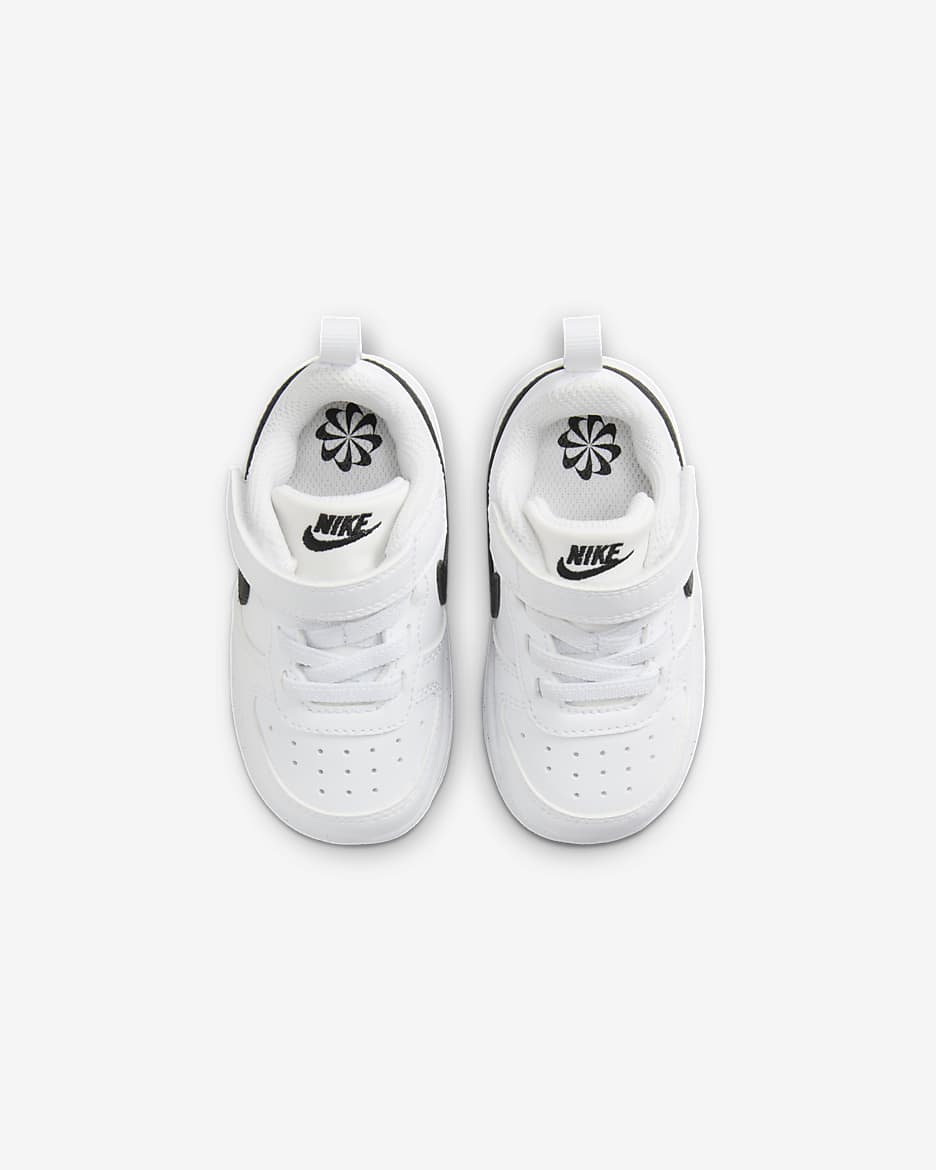 Chaussure Nike Court Borough Low Recraft pour bébé et tout-petit - Blanc/Noir