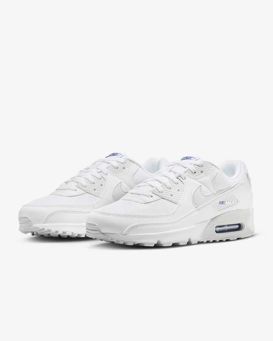 Chaussure Nike Air Max 90 pour homme - Team White/Game Royal/Photon Dust