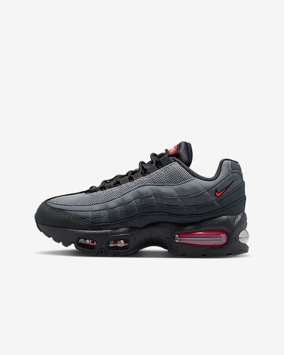 Chaussure Nike Air Max 95 pour ado - Noir/Anthracite/Iron Grey/Bright Crimson