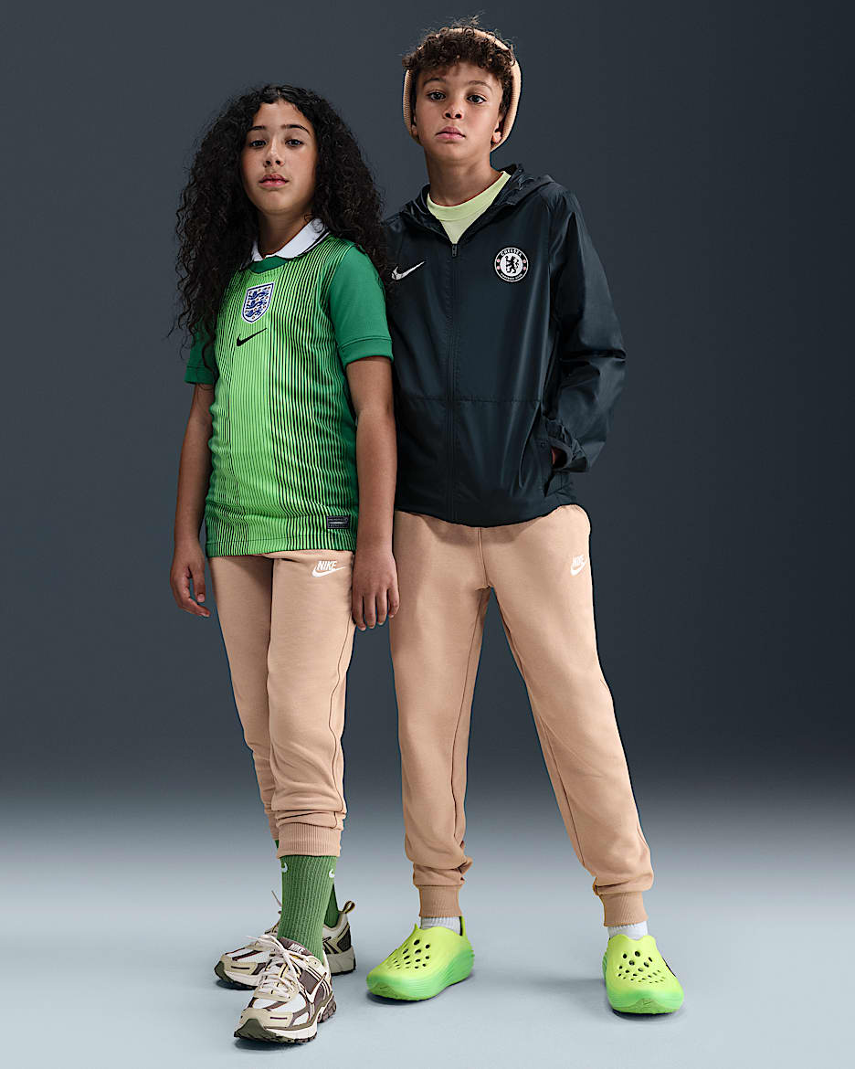 Nike Club Fleece Older Kids' French Terry Joggers - Hemp/White