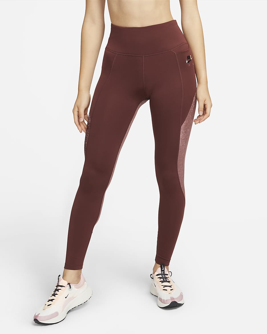 Leggings de running con bolsillo para mujer Nike Air Fast - Bronce eclipse